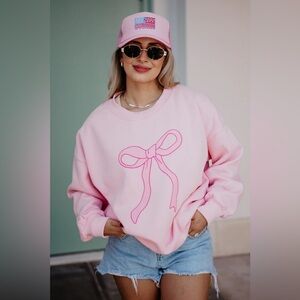 NEW Katy Did Pink Bow Sweatshirt